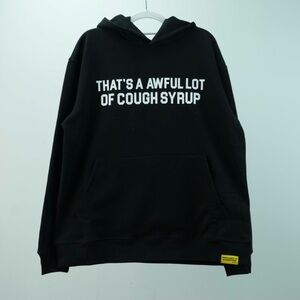 Black Pullover Sweater with Bold White Text